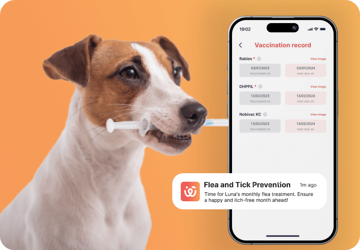 pet watch app vaccination record