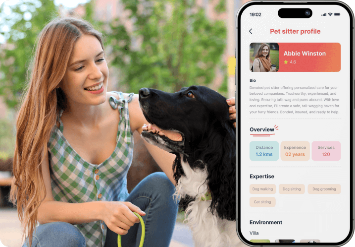 pet watch app - our pet sitter profile